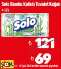 SOLO BAMBU KATKILI TUVALET KAĞIDI • 16’LI SOLO BAMBU KATKILI TUVALET KAĞIDI • 16’LI